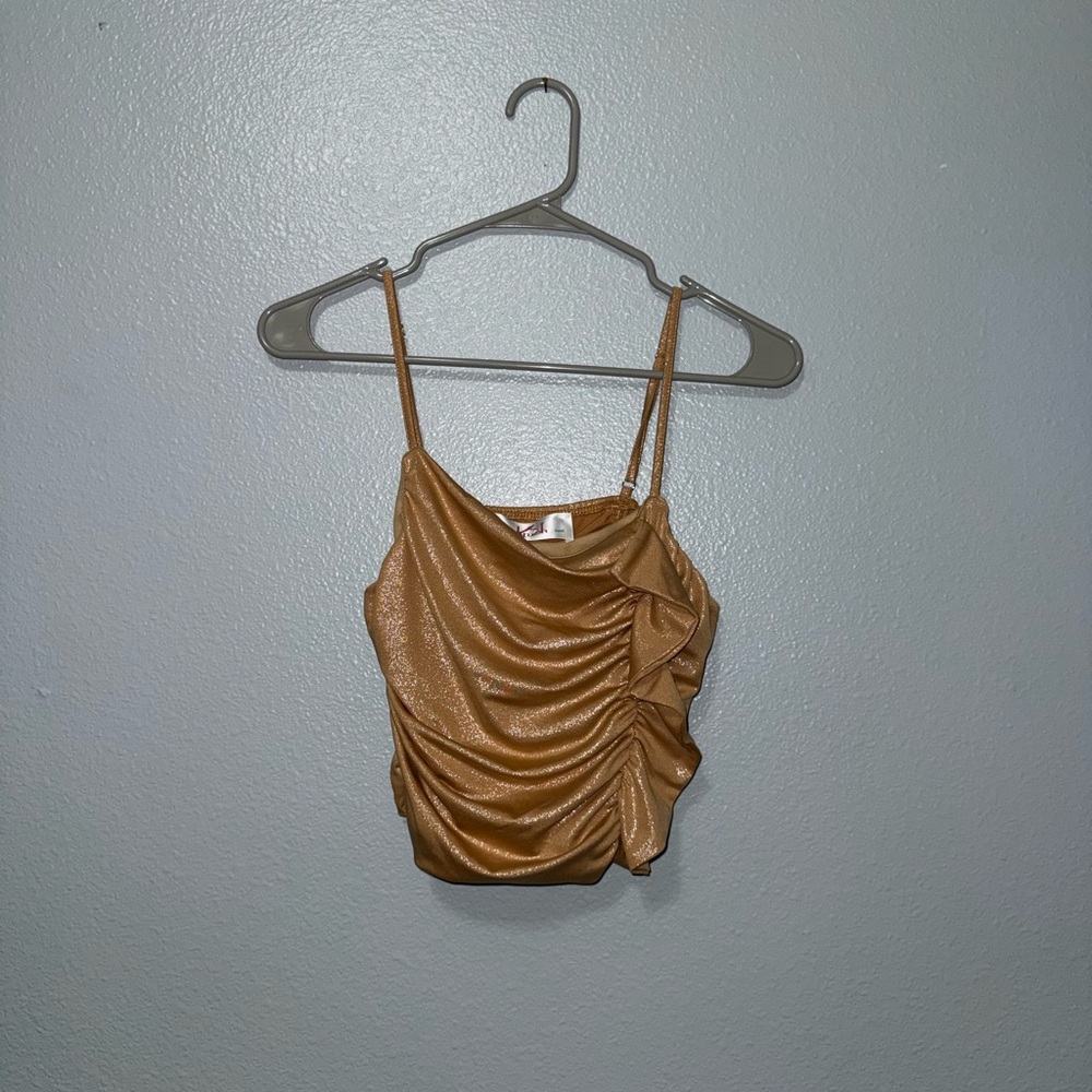 Krush Gold Camisole with Ruched Design